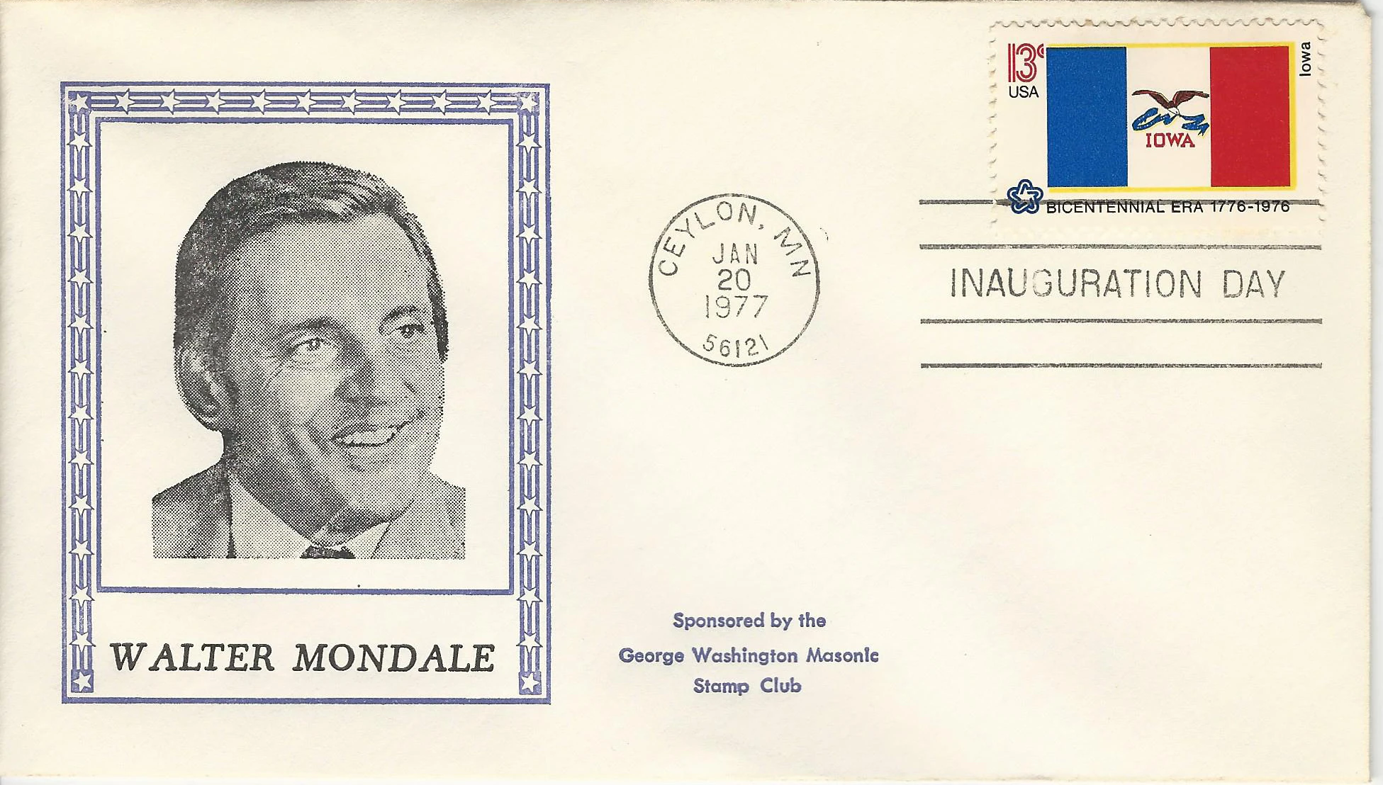 Inauguration VP Walter Mondale Postmark #1: Washington, DC&hellip;